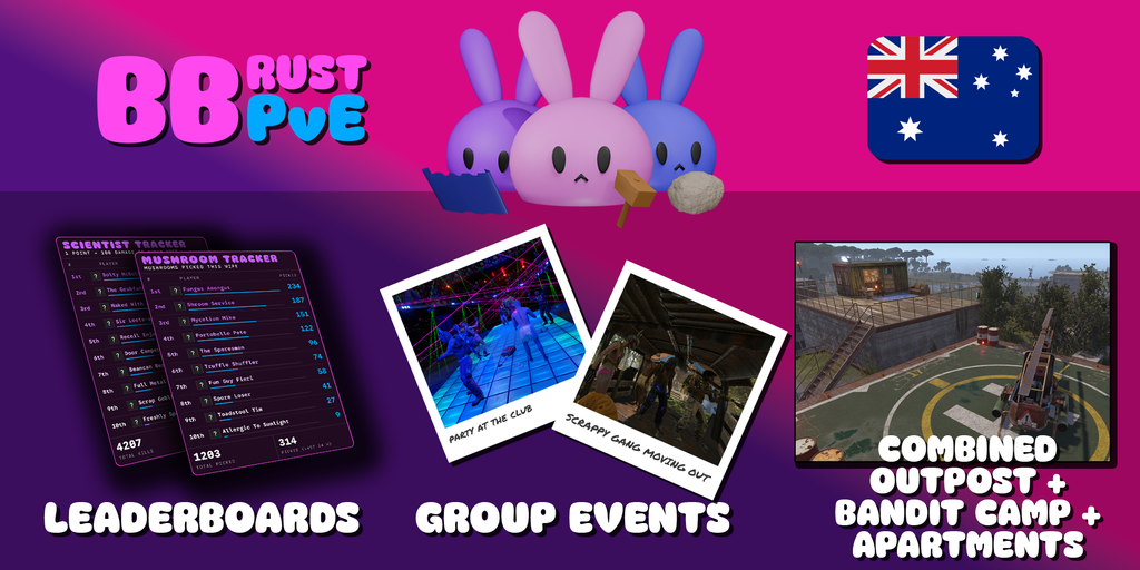 [AU] BB Rust PvE | Relaxed Community | Beginner to Pro Welcome